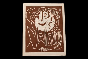 Picasso Exposition '55 Vallavris French Poster Museum Prints Society  Midcentury