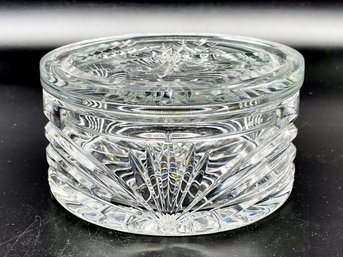 A Waterford Lidded Candy Or Jewelry Dish