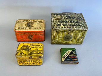 Group Of 4 Antique Tobacco Tins