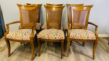 Cane Back Dining Room Chairs - Set Of 6