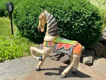 Vintage Hand Painted Wooden Horse Figure