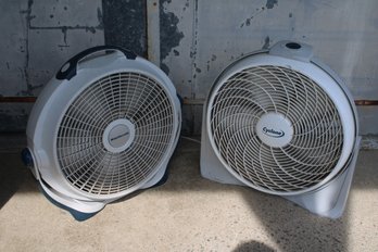 Pair Of Portable Fans From Wind Machine & Cyclone