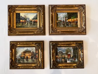 Set Of 4 Small Decorative Paintings