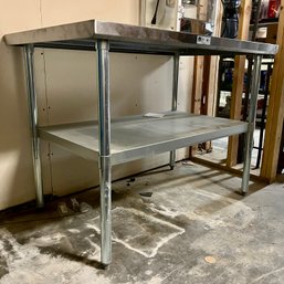 A Stainless Steel Industrial Table - Boos