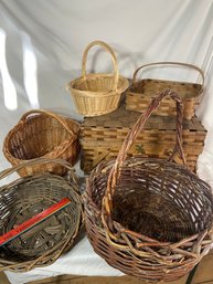 Assorted Large Wicker Baskets 13in To 23in Tanqueray Picnic Basket