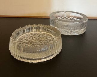 Cut Lead Crystal Ash Trays (2)