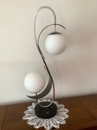 INCREDIBLE LARGE MID CENTURY  GLOBE LAMP