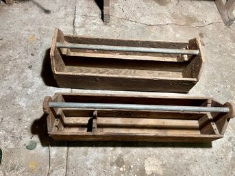 Two Vintage Rustic Tool Carriers