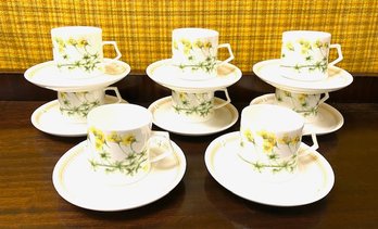 Nature's Garden Bone China Demitasse Set For 8 By Mikasa