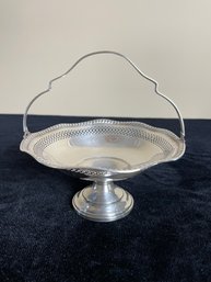 Silver Plate Lace Fringe Pedestal Dish