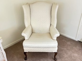 White Thomasville Wing Back Chair