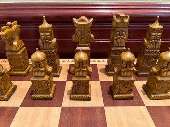 Russian Chess Set In Wooden Chess Board Case