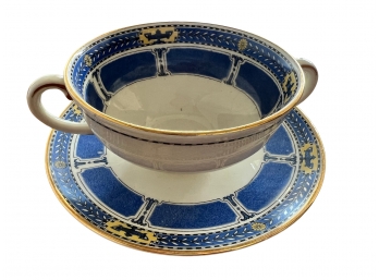 12 Soup Bowls And Saucers- Royal Worcester- Crown Ware