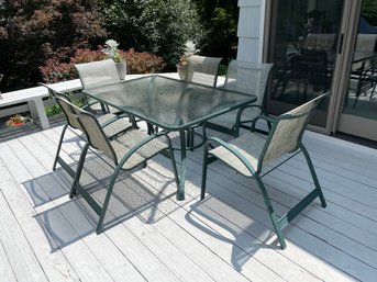 Patio Table And Six Chairs Set By Telescope.