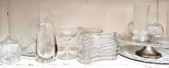 A Large Collection Of Glassware And Crystal