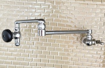 A Luxe Pot Filler Faucet In Nickel Plated Brass By The Chicago Fittings Company