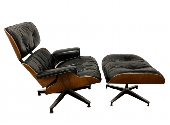 Iconic 1960s Charles Eames Lounge Chair With Ottoman For Herman Miller - Rosewood Frame