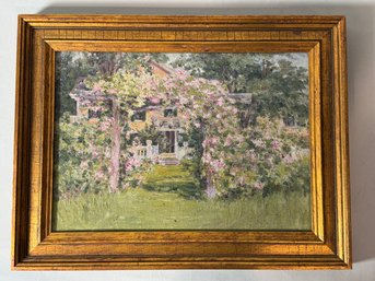 OIL ON BOARD PAINTING IN GOLD GILT FRAME BY SUSAN BARNHAM SMITH