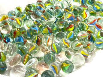 A Large Collection Of Glass Marbles