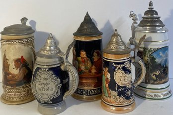 Vintage Lot Assorted Steins