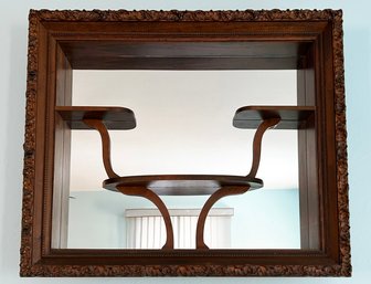 A Vintage Shadow Box Wall Mount Shelf With Mirrored Back, C. 1950's