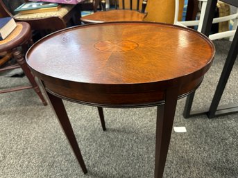 Small Side Table With Inlaid Top