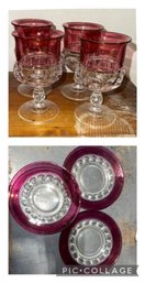 Beautiful Pieces Of Kings Crown Glassware MINT