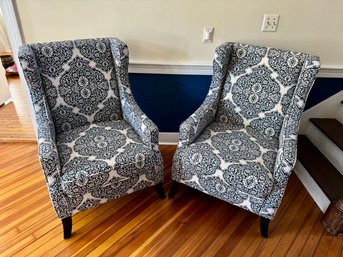 Pair Of Pier 1 Fabric Arm Chairs