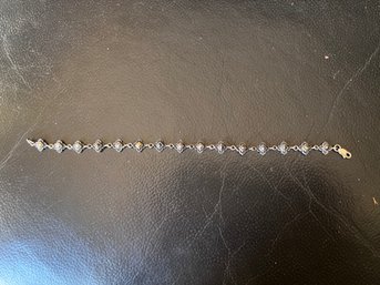 Sterling Silver / Hematite Link Bracelet