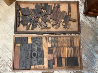 Vintage Wooden Letter Press Letters