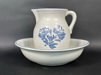 Vintage Pfaltzgraff Pitcher & Bowl, Yorktowne Pattern