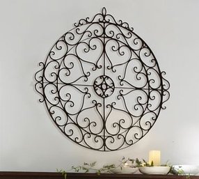 Pottery Barn Wall Decor -Black Iron With Rustic Bronze Finish