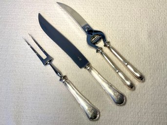 Sterling & Stainless Carving Set With Poultry Sheers