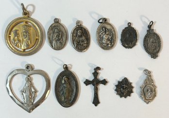 Lot Of Religious Pendants -including Sterling