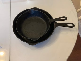 Pair Of Griswold Cast Iron Frying Pans