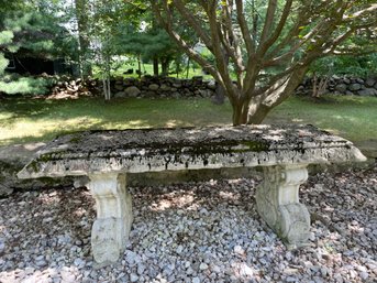 Vintage Concrete Garden Bench .