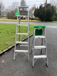 Two Folding Stepladders - 4 Foot And 6 Foot