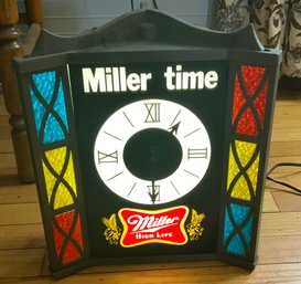 Vintage  Miller Time Light Up Clock ~ Miller High Life ~
