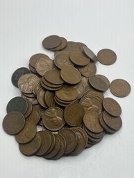 100 Wheat Pennies 1940's, 1950's