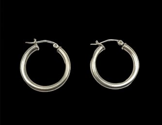 Vintage Sterling Silver Hoop Earrings