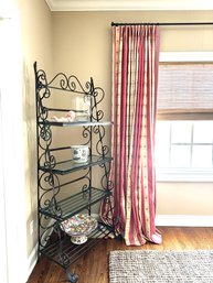 Tall Bakers Rack With Glass Shelves