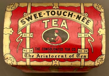 Vintage Tea Chest Tin Litho - Swee-Touch-nee The Aristocrat - Consolidated Tea Co NY - Empty - 4 X 2.75 X 3 H