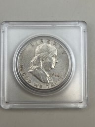 1960 Benjamin Franklin Silver Half Dollar In Plastic Case