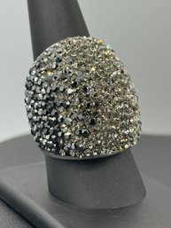 Massive Cocktail Ring W/ Tons Of Multi Color Stones