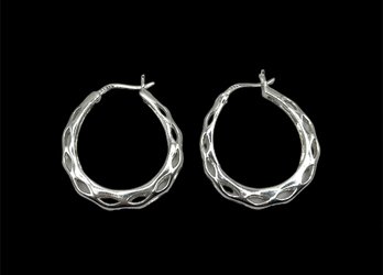 Lovely Sterling Silver Hoop Earrings