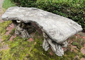 Timber Concrete Rustic Outdoor Bench