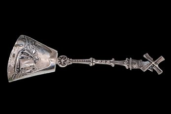 830 Sterling Silver Windmill Sugar Spoon - 21 Grams