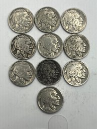 10 Buffalo Nickels Miscellaneous Dates