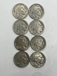 8 Buffalo Nickels 1930, 1935, 1936 (3), 1937 (3)