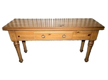Expandable Pine Console Into Dining Table